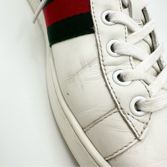 Gucci Ace Striped Women’s Sneakers 387993 - Picture 8 of 11